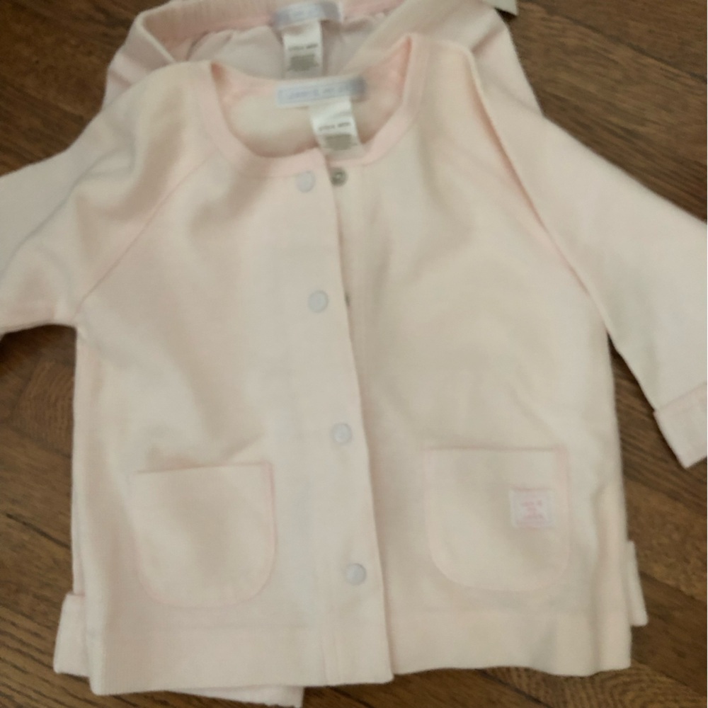 GIFT 2pc Janie and Jack baby girls Layette light pink 3-6 months outfit - Picture 4 of 7